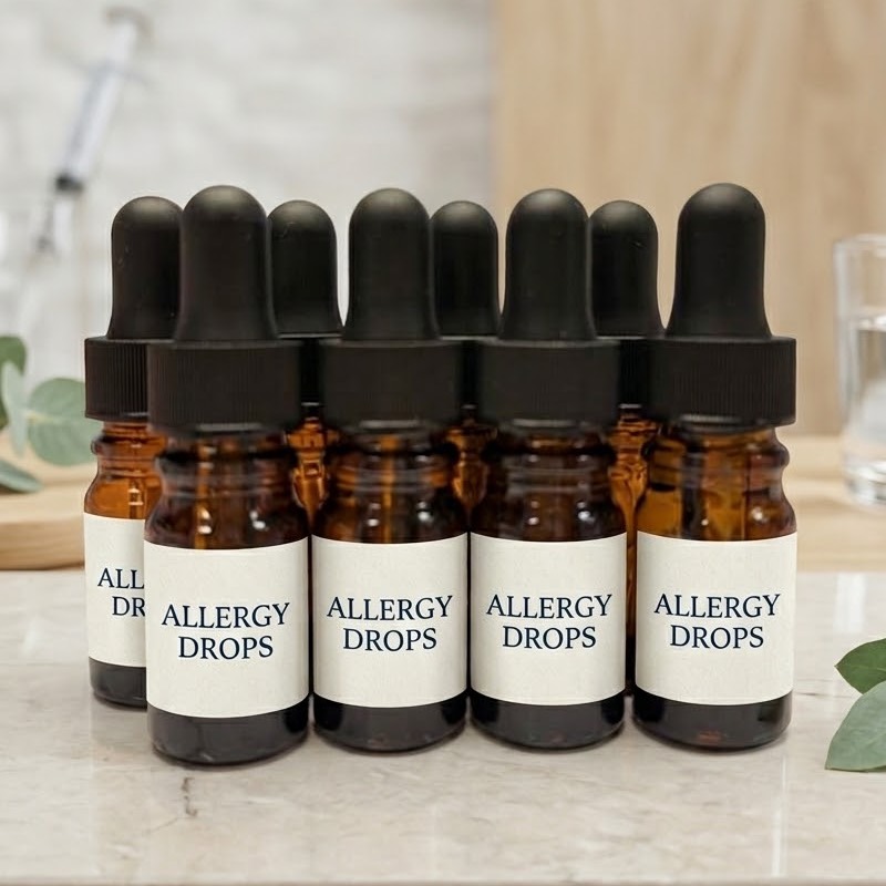 Personalized allergy drops — needle-free treatment taken at home